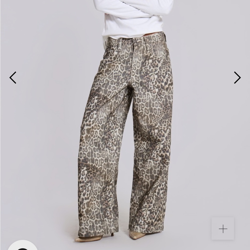 Jaded London Animal Print Flare Jeans. Great condition.